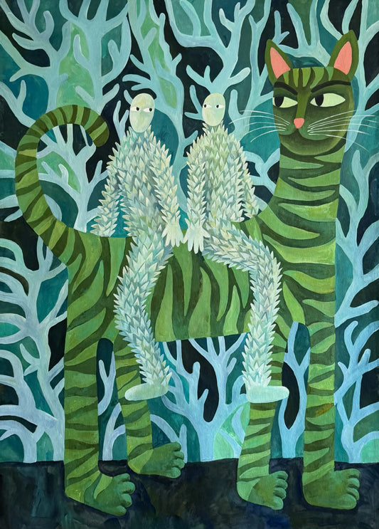 Where Will This Green Cat Lead?